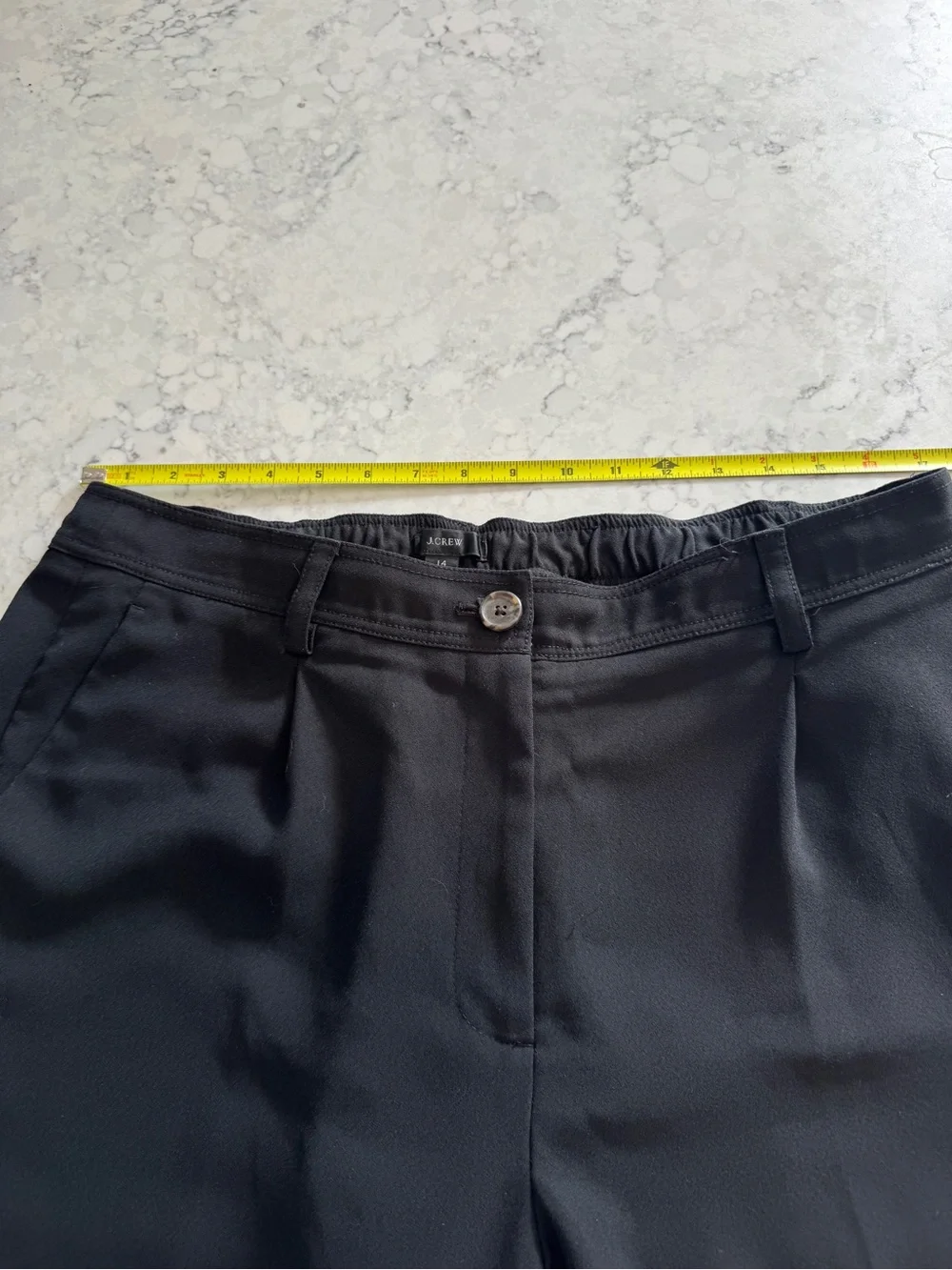 J Crew women’s tailored easy pants 365 crepe size 14. Black